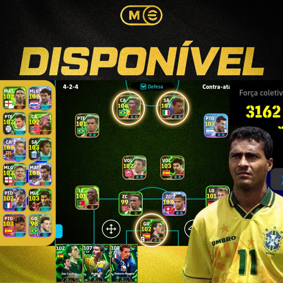 ROMÁRIO + BAGGIO + CASILLAS | 3162 DE FORÇA